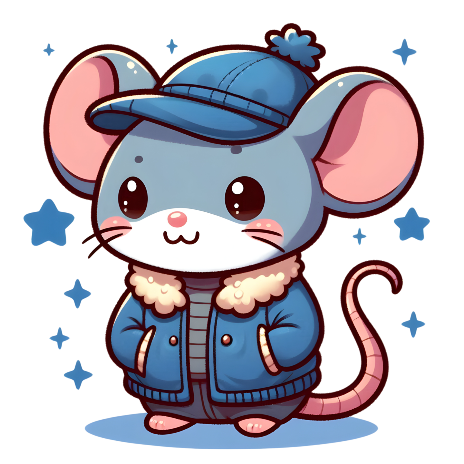 Hình in chuột cute dễ thương