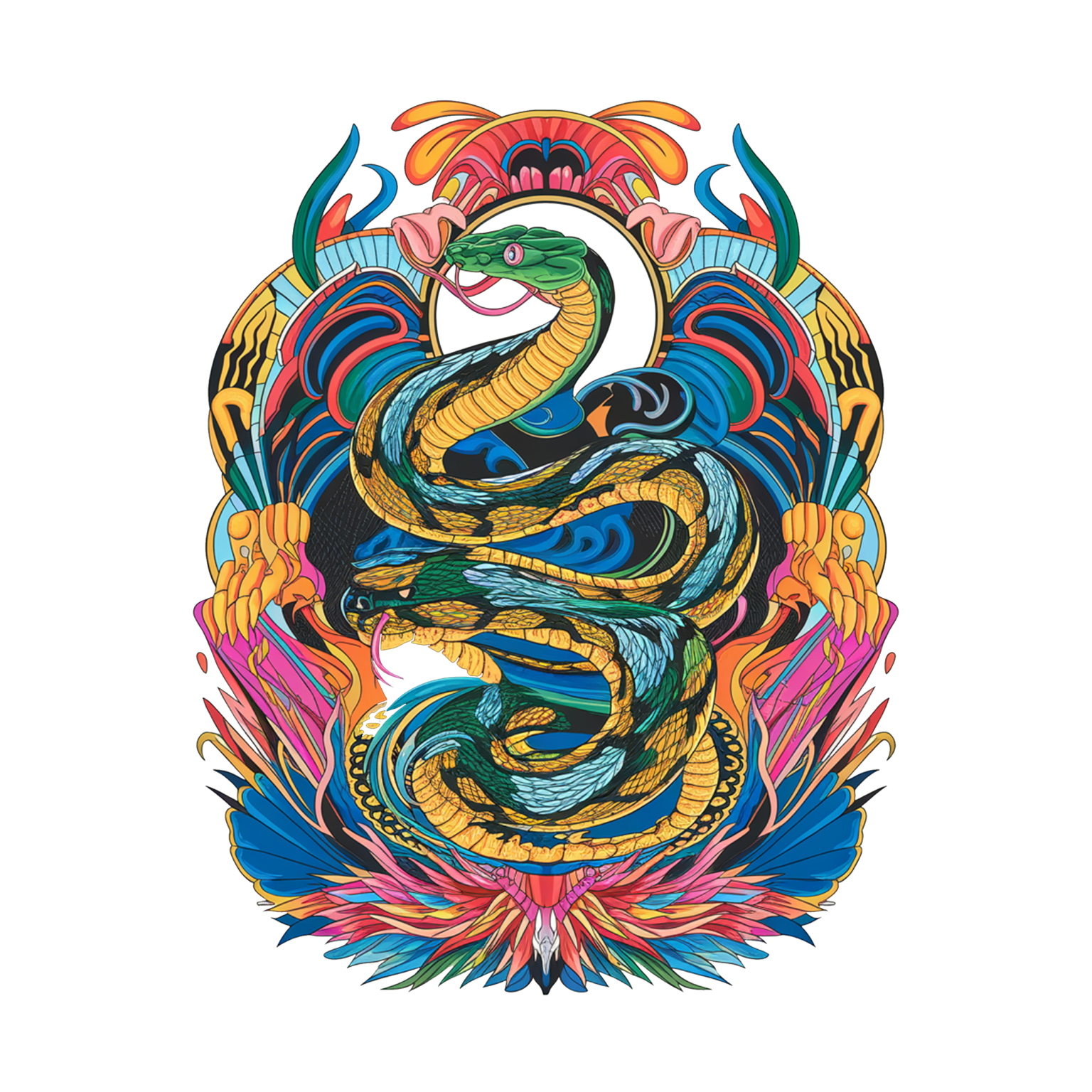 Hình in con rắn đẹp cute năm Ất tỵ 2025