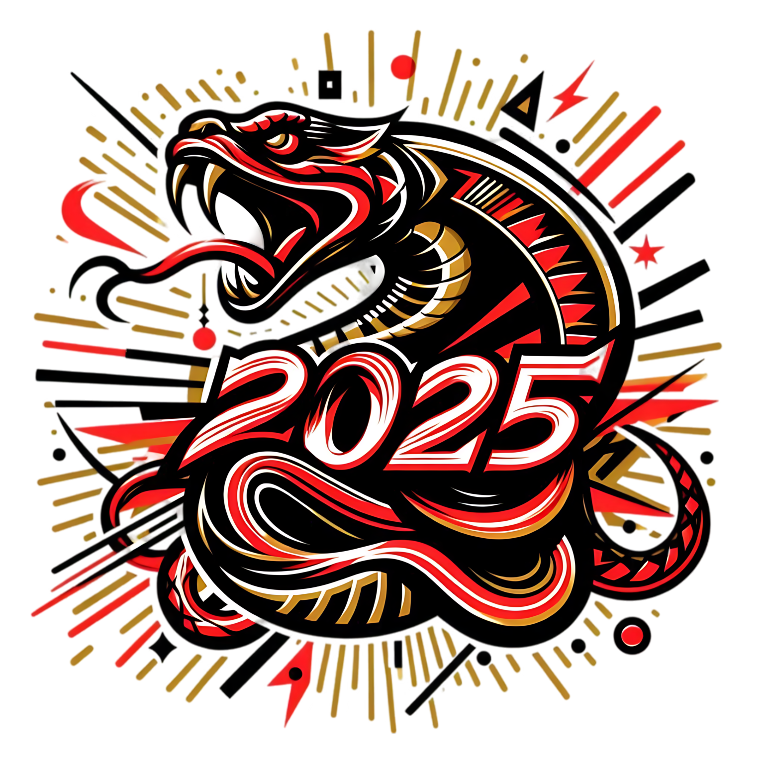 Hình in con rắn đẹp cute năm Ất tỵ 2025