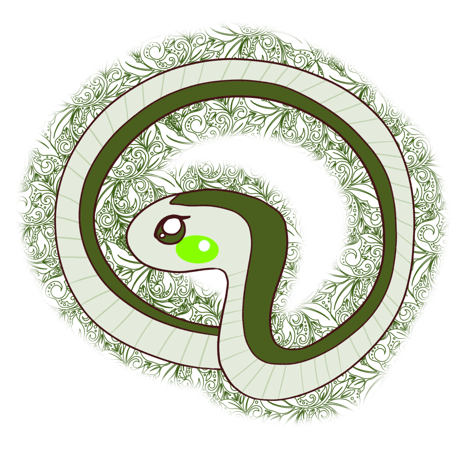 Hình in con rắn đẹp cute năm Ất tỵ 2025