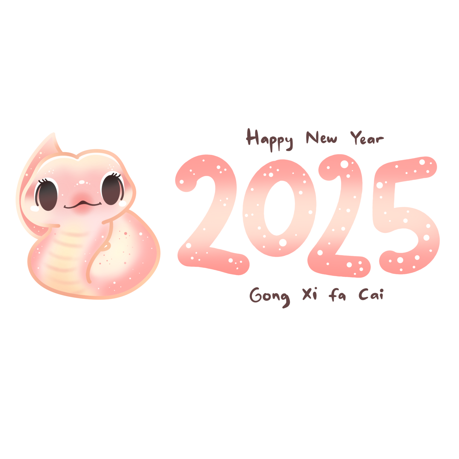 Hình in con rắn đẹp cute năm Ất tỵ 2025