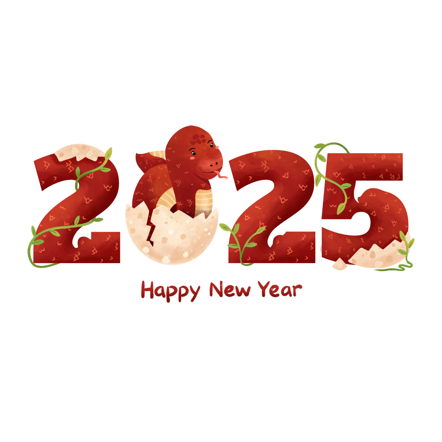 Hình in con rắn đẹp cute năm Ất tỵ 2025