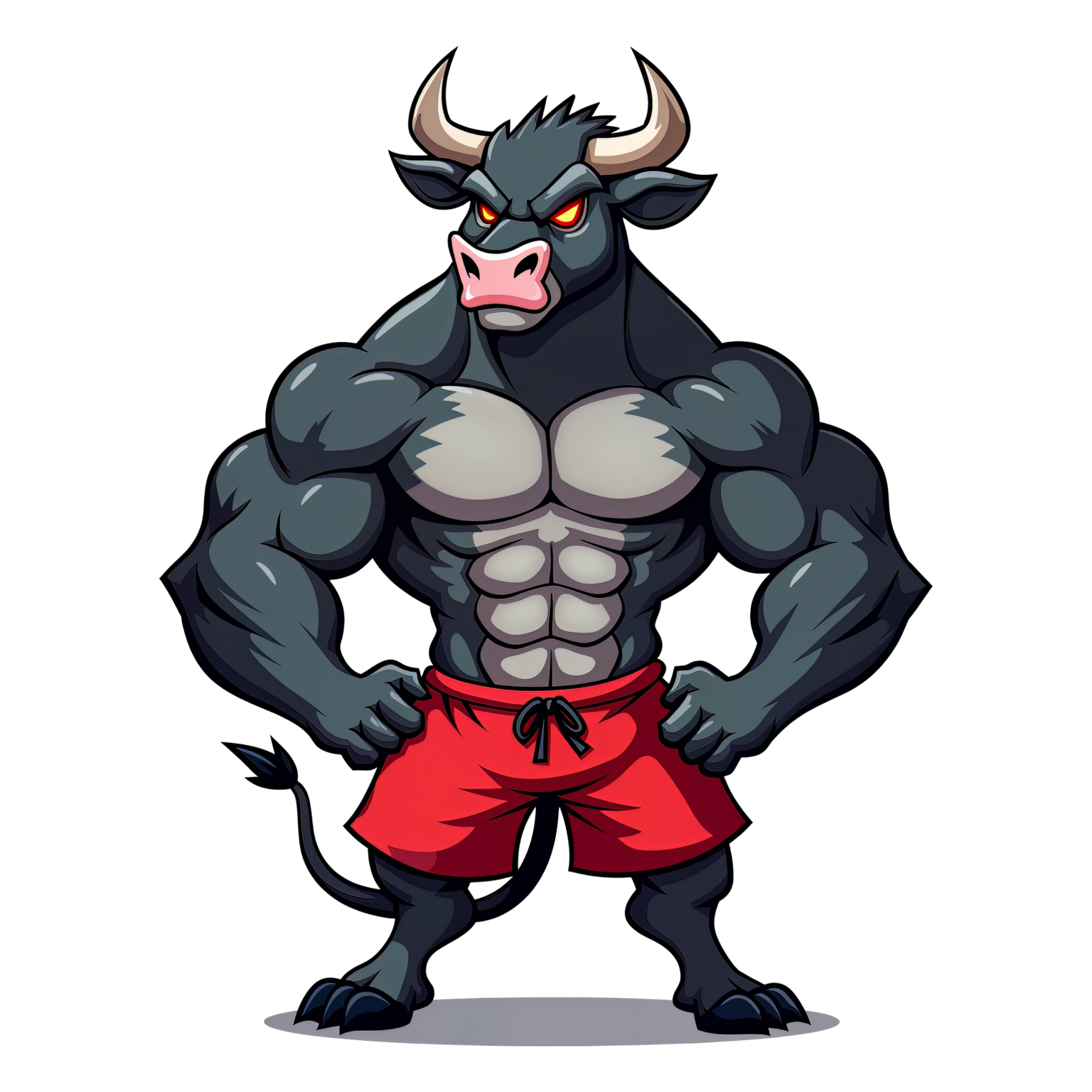 Hình in pet con trâu cute dễ thương