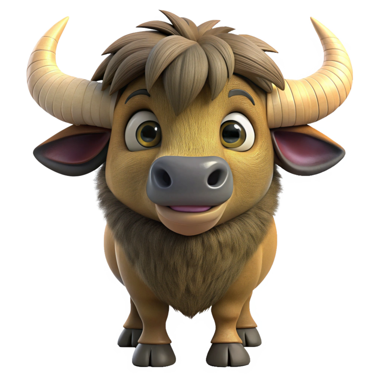 Hình in pet con trâu cute dễ thương