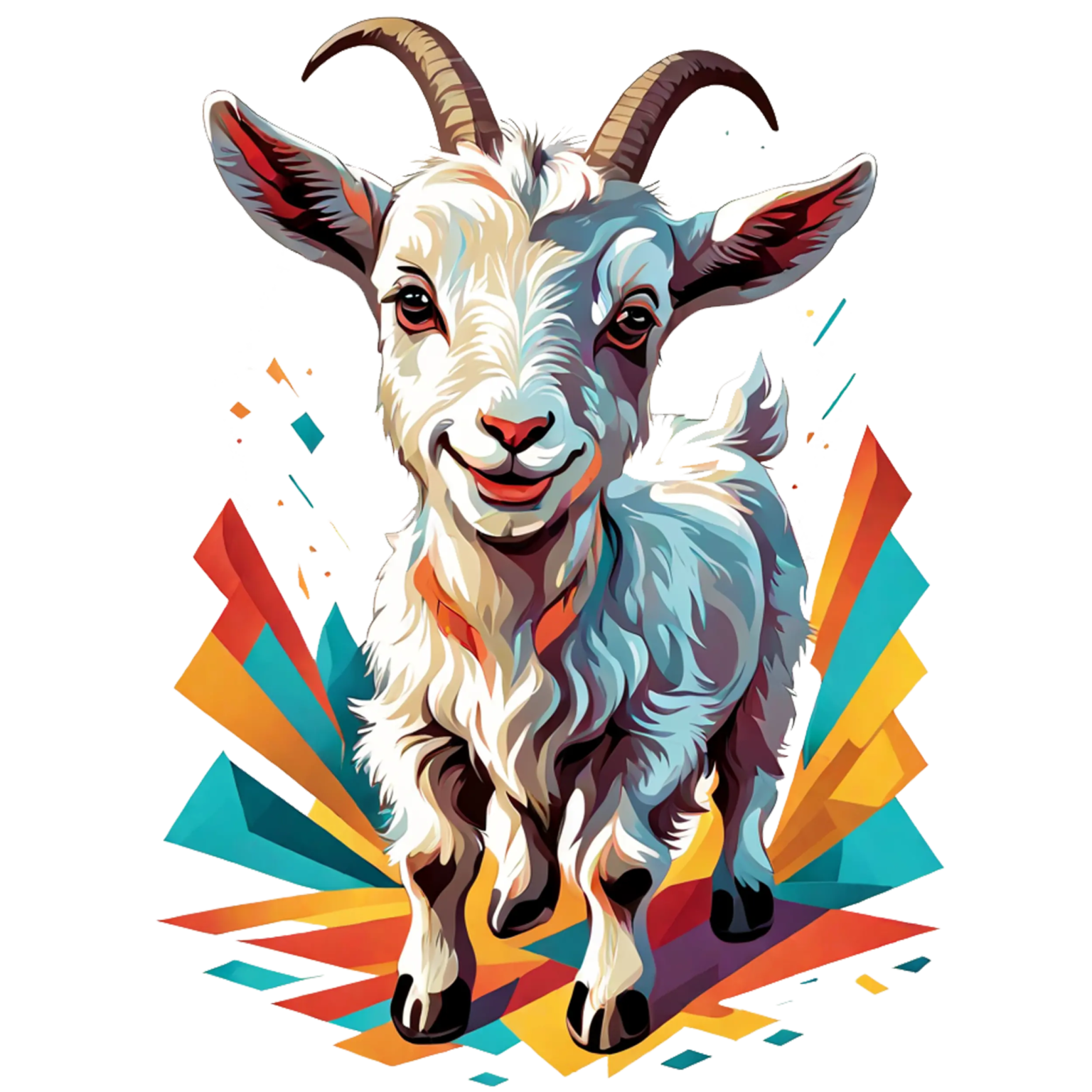 Hình in chủ đề con dê