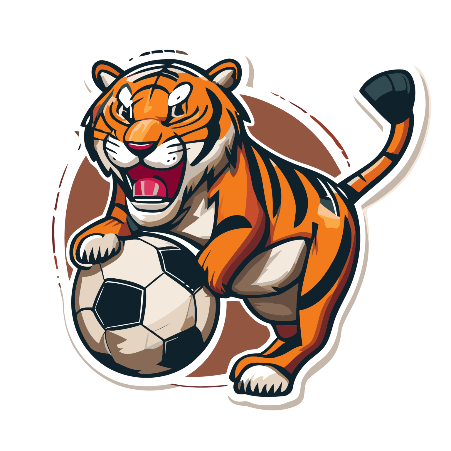 Hình in chủ đề con hổ