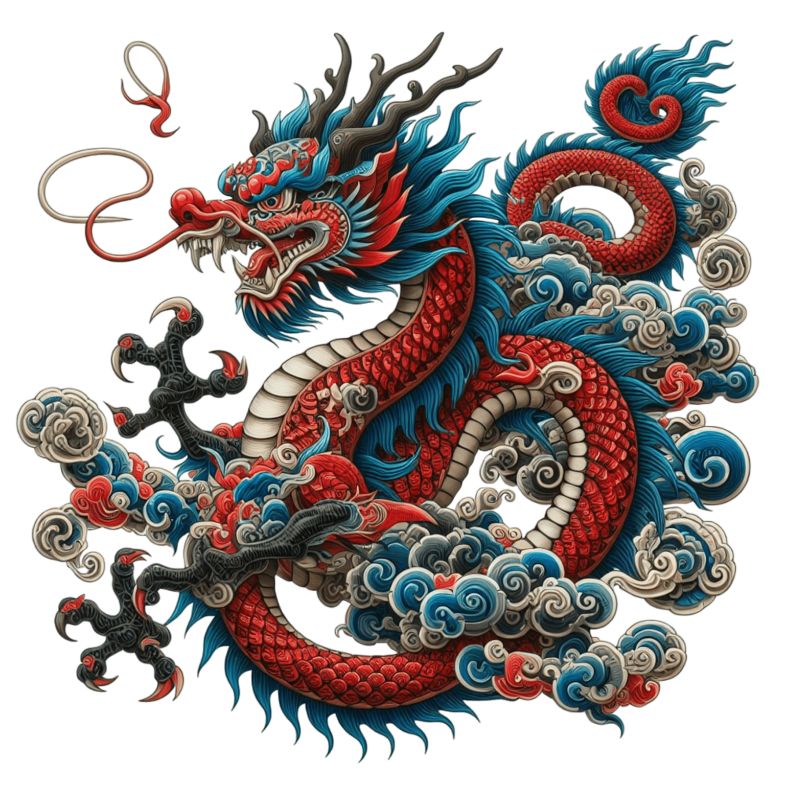 Hình in chủ đề con rồng cute (