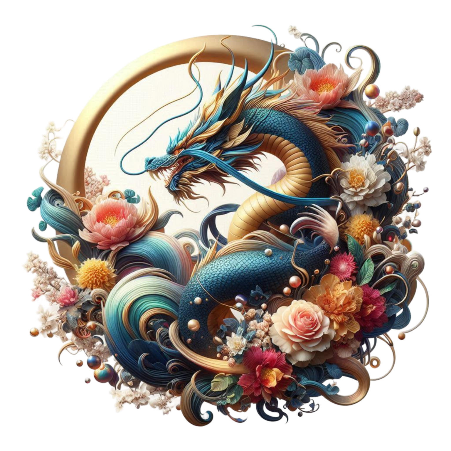 Hình in chủ đề con rồng cute (