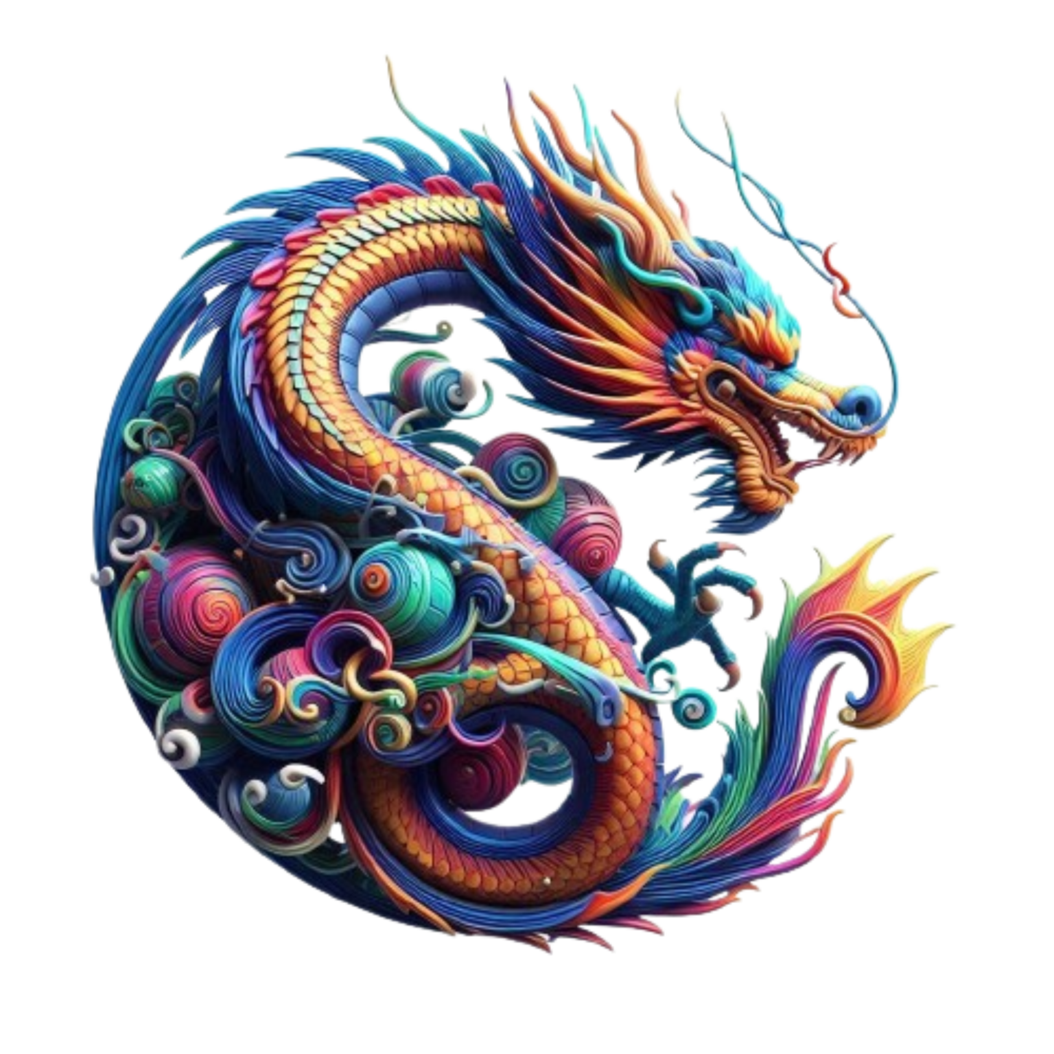 Hình in chủ đề con rồng cute (