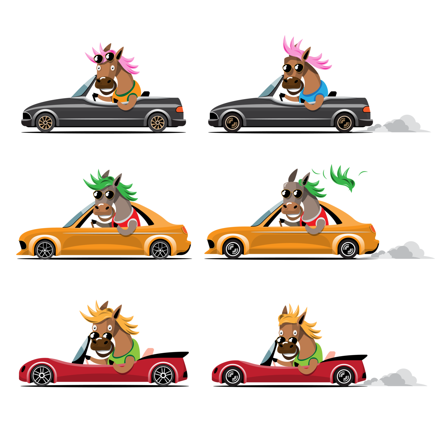 hình in chủ đề con ngựa