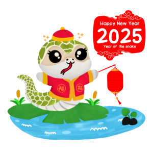 Hình in con rắn đẹp cute năm Ất tỵ 2025