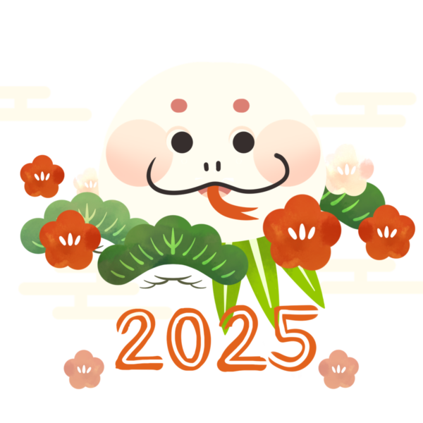 Hình in con rắn đẹp cute năm Ất tỵ 2025