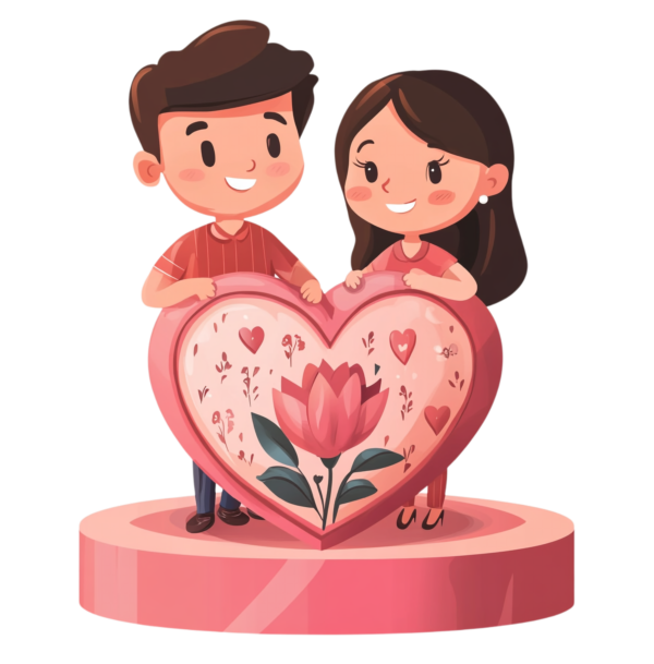 Hình in Chủ đề Tình Yêu lễ Valentine